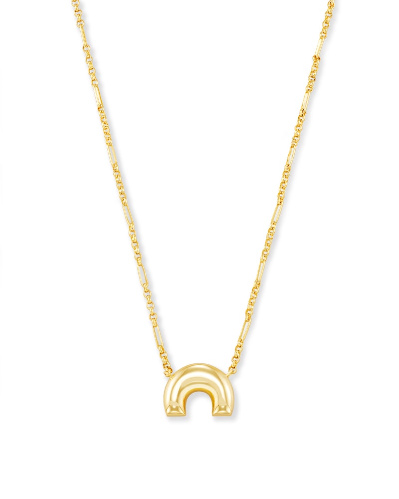 Rainbow Gold Pendant Necklace in Primary Mix image number 3